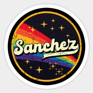 Sanchez // Rainbow In Space Vintage Grunge-Style Sticker